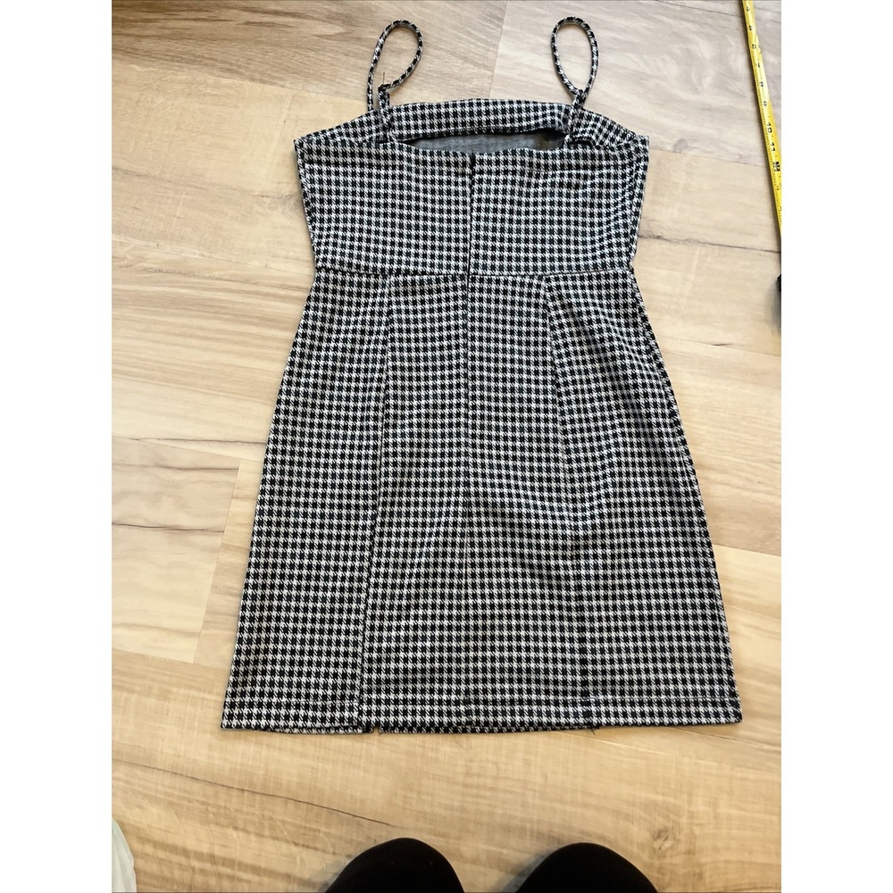 Altar'd State Dress Women's Large Black White Check Sleeveless Spaghetti Strap - Picture 6 of 7